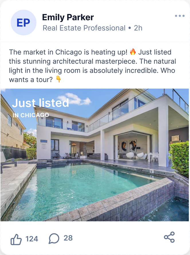 Luxury listing social post